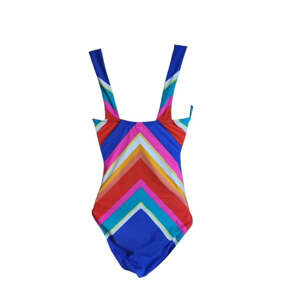 TRINA TURK ONE PIECE CHEVRON SWIM SUIT - Picture 3 of 10